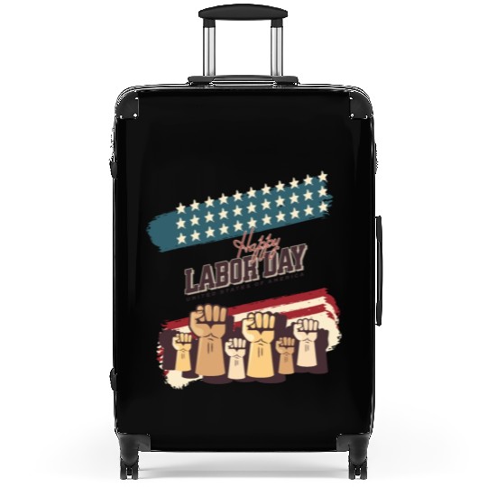 Labor Day Fists Raised Suitcases
