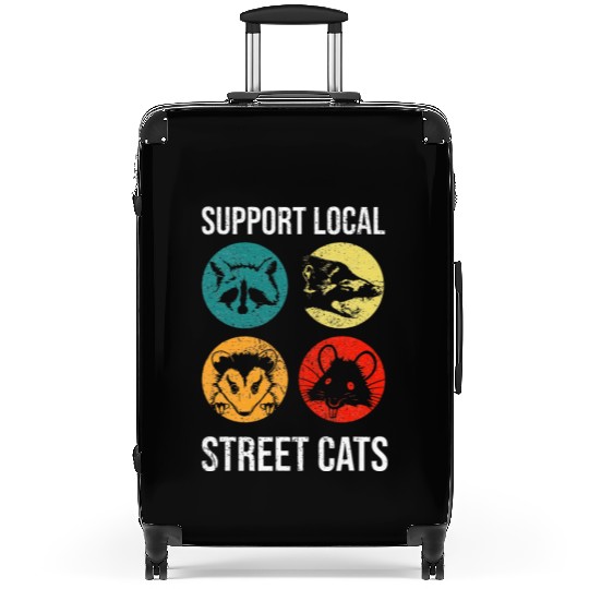 Support Local Street Cats Tropique Skunk Opossum Suitcases