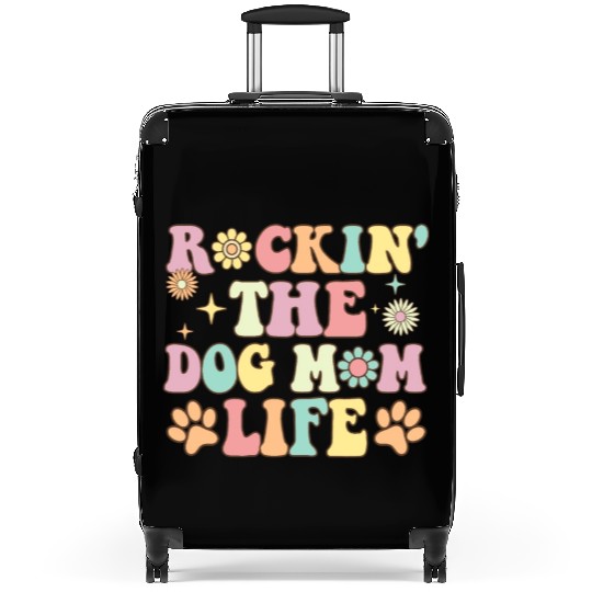 Groovy Golden Doodle Mom Dog Lover Rockin' The Dog Suitcases