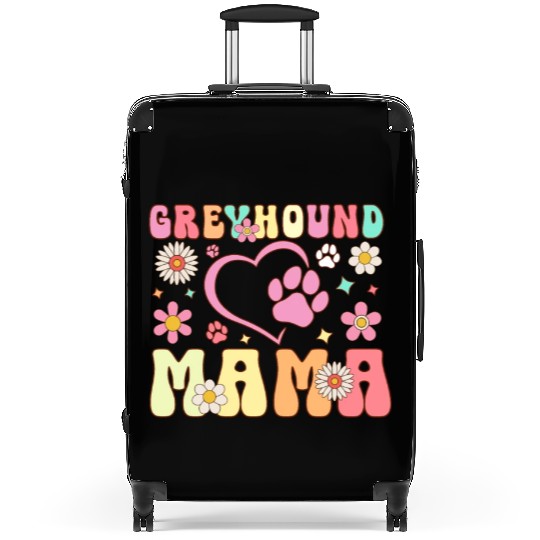 Greyhound Mama Groovy Dog Lover Dog Mom Suitcases