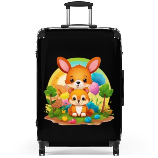 Kangaroo Kingdom Threads: Embrace Nature's Harmony Suitcases