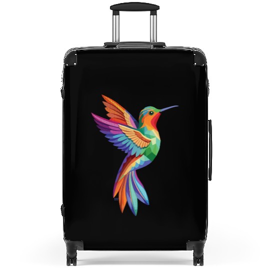 Geometric Hummingbird Suitcases