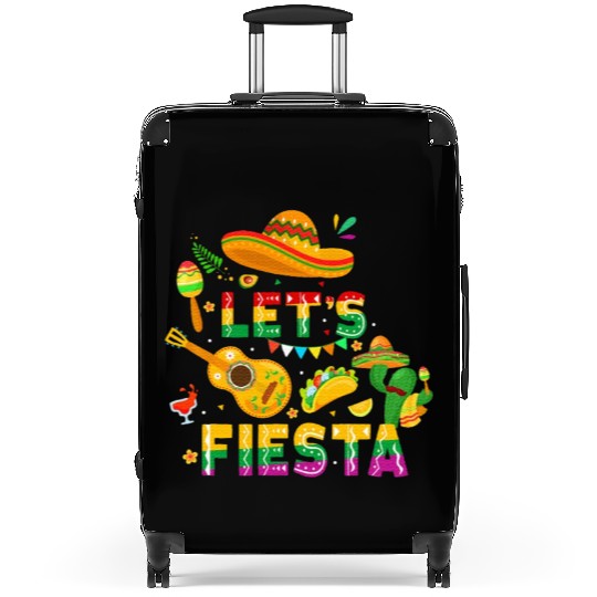 Funny Cinco De Mayo Mexican Guitar Cactus Let's Fi Suitcases