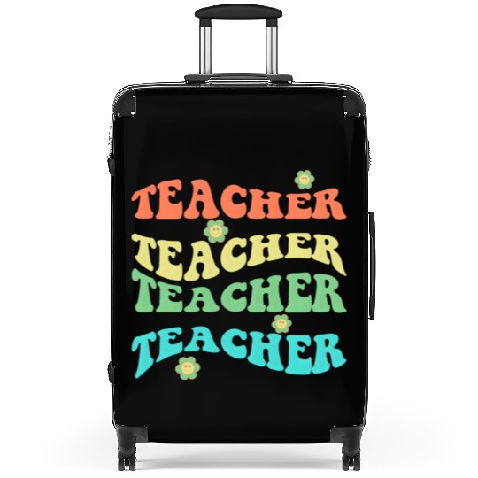 Retro Groovy In My Teacher Era Teacher Life T-Shir Suitcases