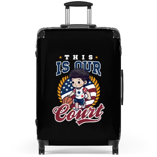 4th Of July Basketball This Is Our Court Suitcases