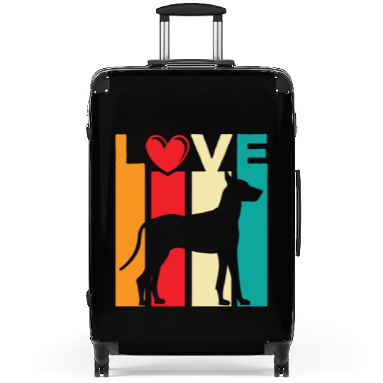 Great dane retro vintage Suitcases
