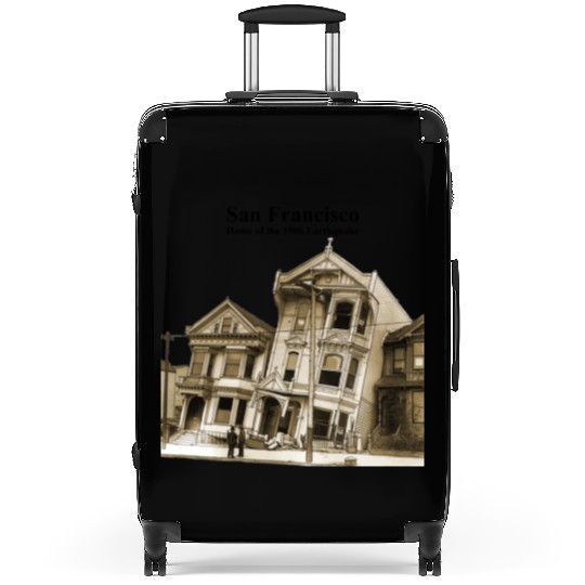 San Francisco 1906 Earthquake Illustration URM Suitcases