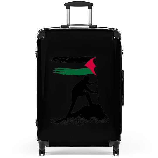 free palestine standing flag silhouette Suitcases