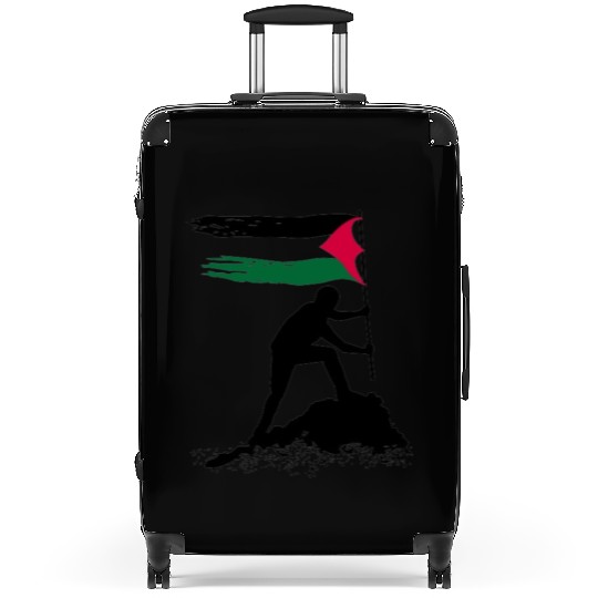 free palestine standing flag silhouette Suitcases
