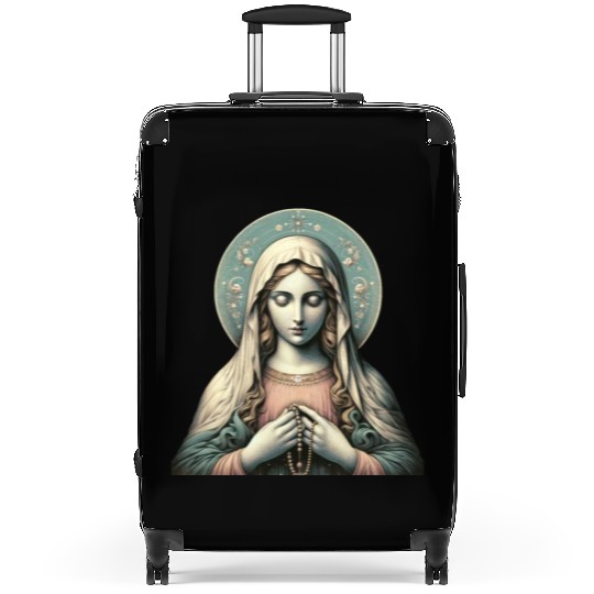 Serene Madonna ic Image Suitcases