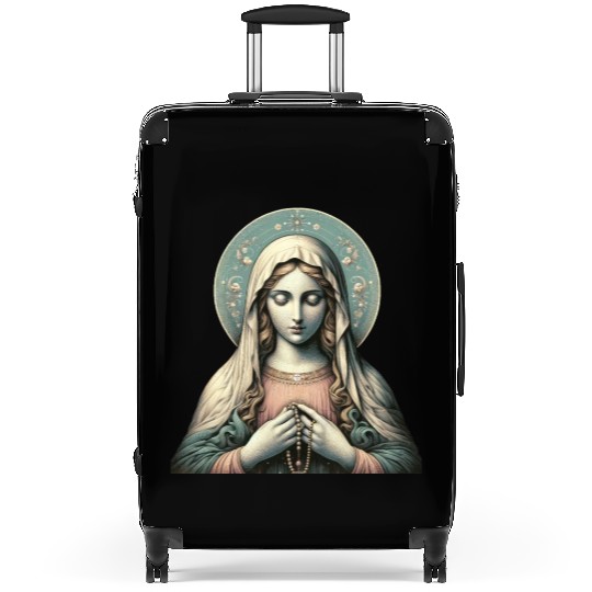 Serene Madonna ic Image Suitcases
