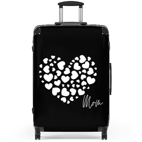 Hearts Love Mom 4 Suitcases