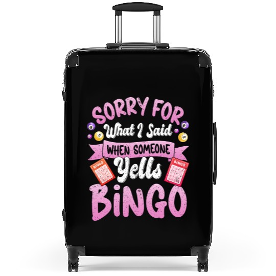 Funny Bingo Player Women Suitcases
