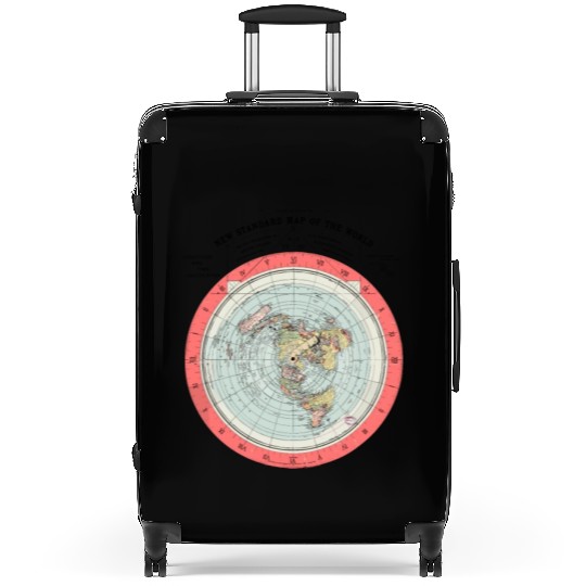 Flat Earth Theory World Map - Funny Conspiracy The Suitcases
