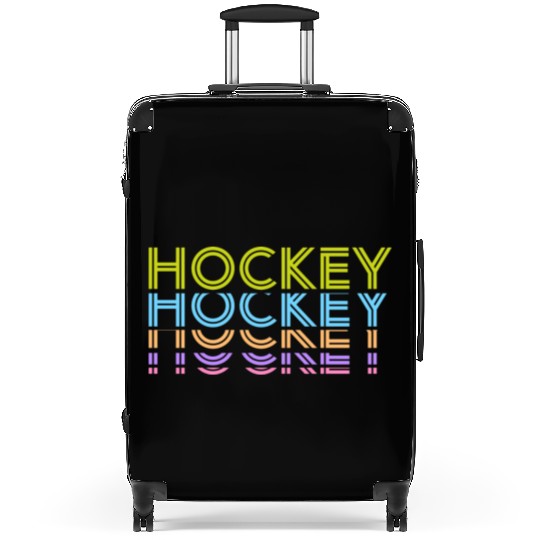 Hockey Colorful Typography Suitcases