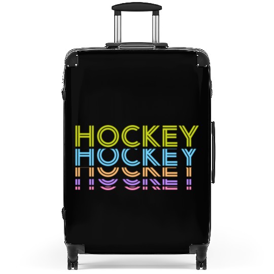 Hockey Colorful Typography Suitcases
