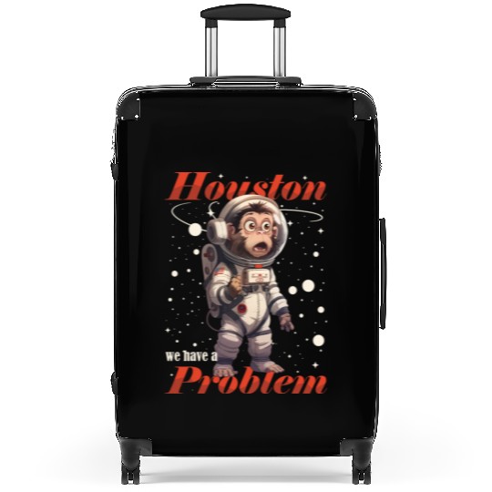 Houston we have a problem astronaut space monkey Suitcases