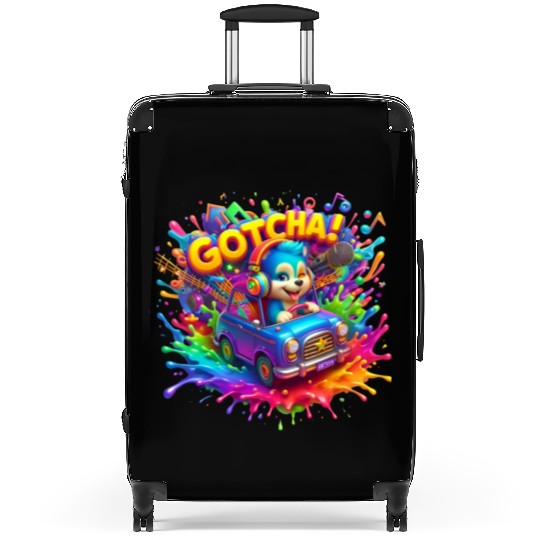 Stellar Cadence: Symphony of Neon Hues - GoTCha! Suitcases