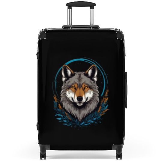 Flag Wolves July Howling Wolf Suitcases