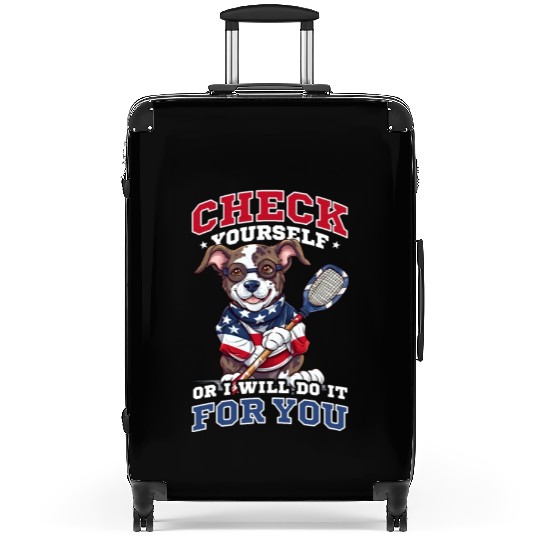 4th Of July Lacrosse Dog I Will Check For You Suitcases