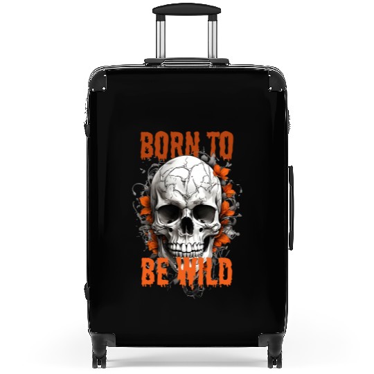 skull born to be wild Suitcases