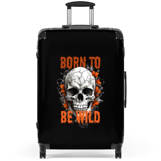 skull born to be wild Suitcases