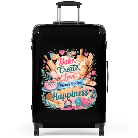 Bake love mom love Suitcases