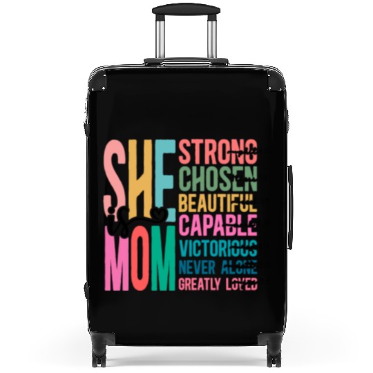 She is MOM - Mothers Day - I love my Mom Suitcases