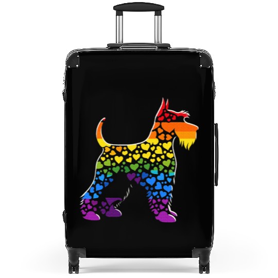 Miniature Schnauzer Rainbow LGBT Gay Pride Lesbian Suitcases
