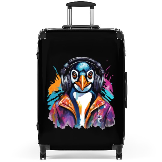 Penguin in a helmet Suitcases