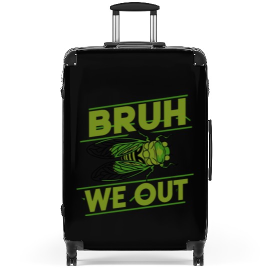 Bruh We Out Green Cicada Suitcases