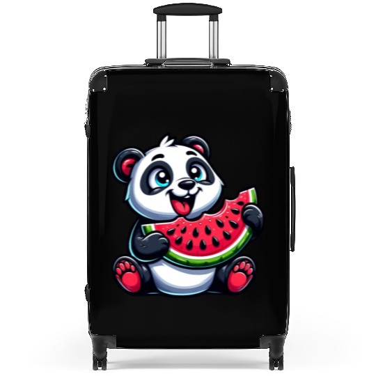 Panda with Watermelon Fruity Funny Suitcases