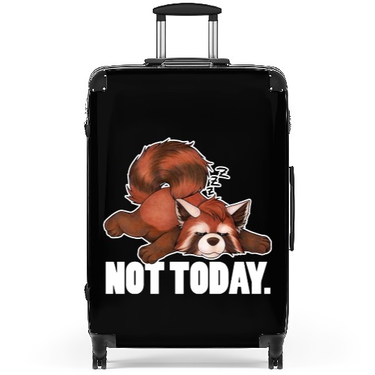 Not Today - lazy red panda wants to sleep Suitcases