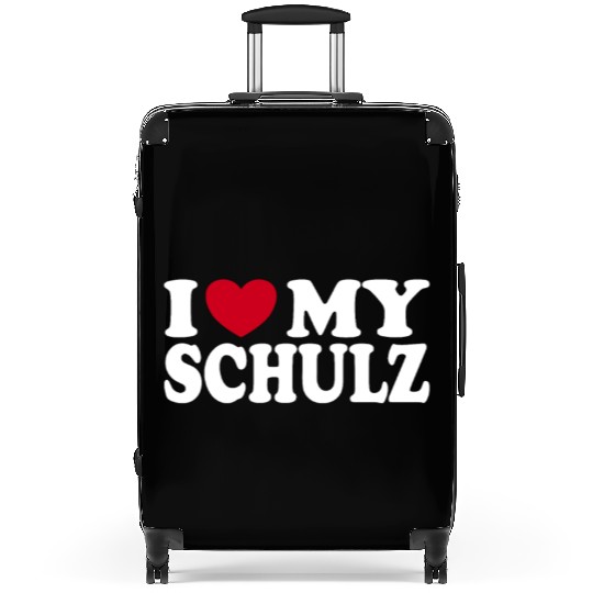 I Love My Schulz Heart Statement Family Suitcases