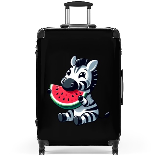 Zebra melon watermelon fruit fruity Suitcases