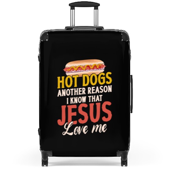 Hot Dog Adult Jesus Faith Suitcases