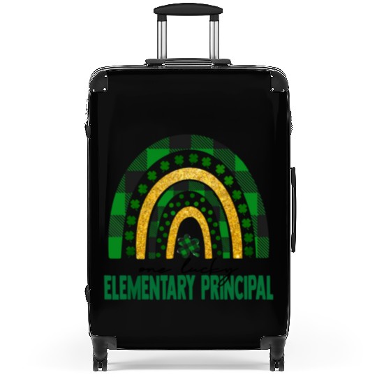 One Lucky Elementary Principal Rainbow St Patricks Suitcases