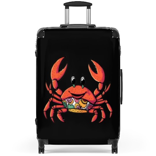 Retro Cartoon Crab Suitcases