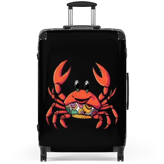 Retro Cartoon Crab Suitcases