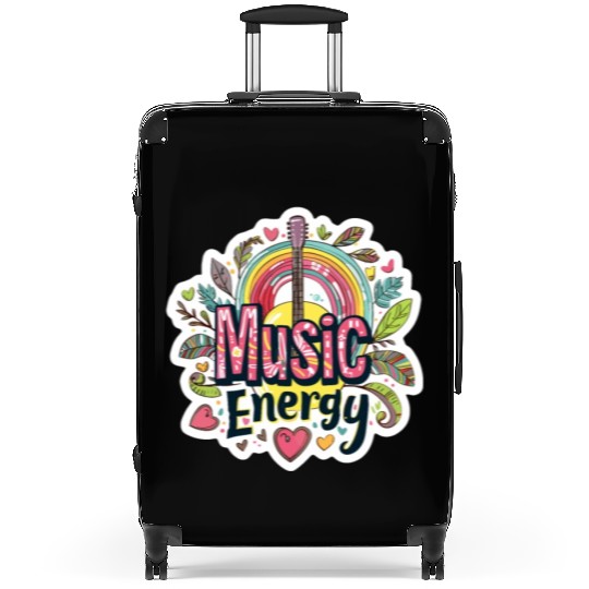 Music Energy Rainbow and Guitar for a Music Suitcases