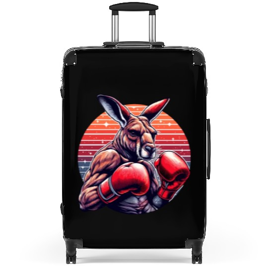 Funny Kickboxing Or Boxing Humor Sport Kangaroo Suitcases