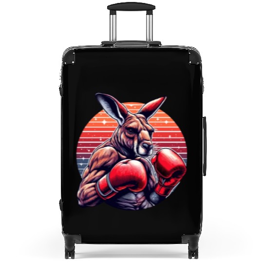 Funny Kickboxing Or Boxing Humor Sport Kangaroo Suitcases