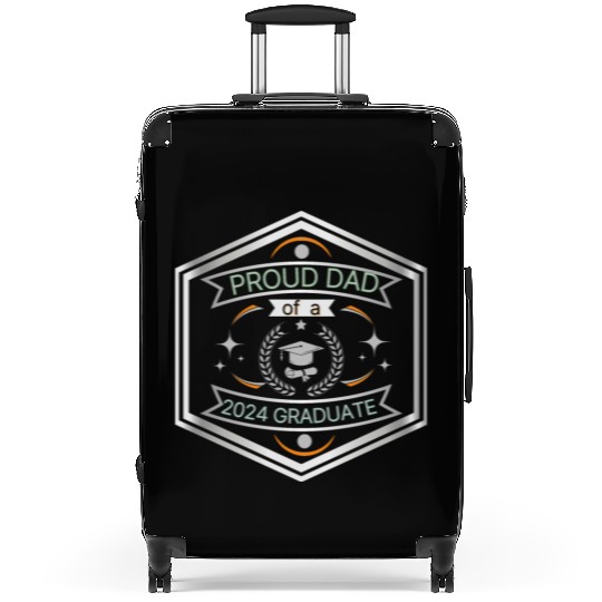 Proud Dad of 2024 Graduate ,Fathers Day silver Suitcases