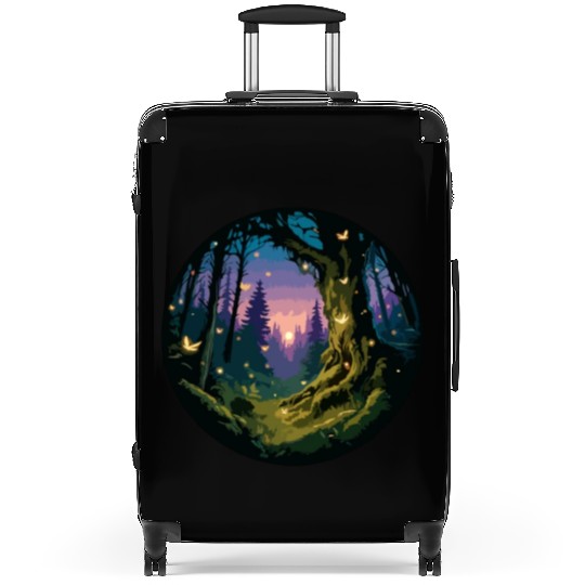 Enchanted Forest: Mystical Twilight Suitcases