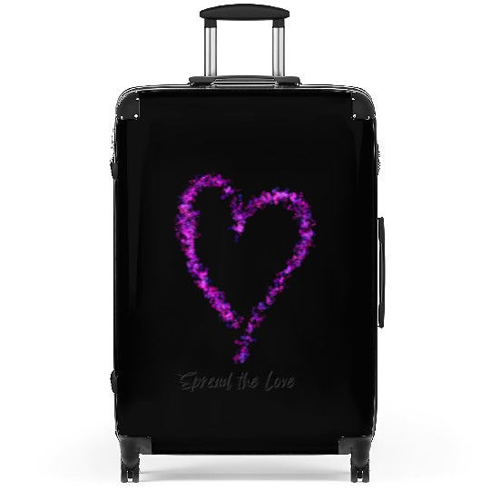 Spread the Love Glitter Heart Suitcases