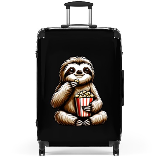 Sloth Popcorn Cinema Movie Night Suitcases