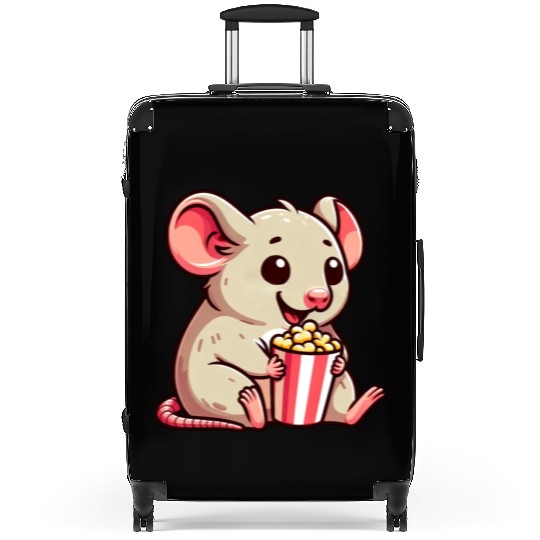 Mouse Rat Cinema Night Popcorn Movie Suitcases