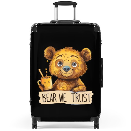 In Bear We Trust Honey vs Hot Chocolate Suitcases