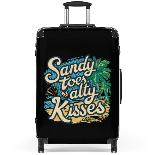 Summer Sandy Toes Salty Kisses Beach lover Suitcases