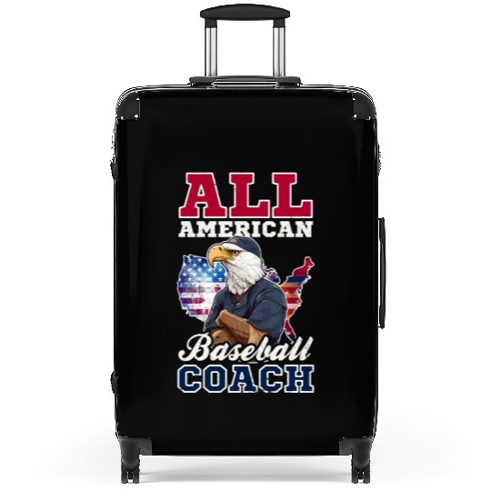 4th Of July Baseball Coach All American Coach Suitcases